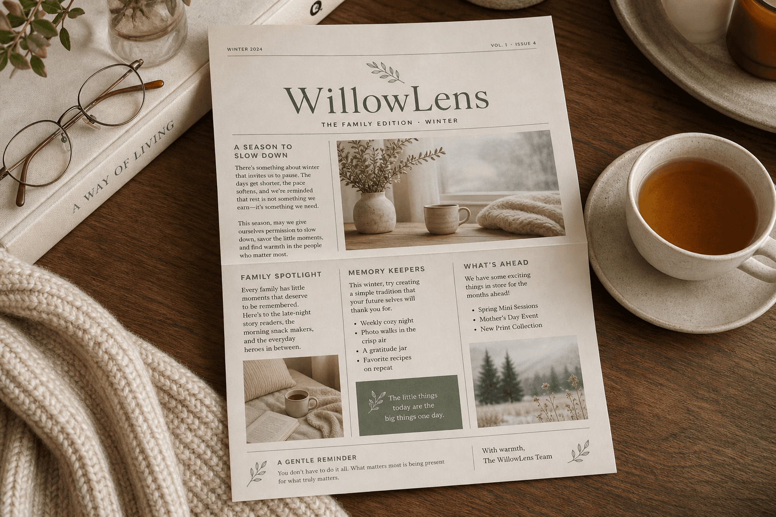 Sample printable family newsletter